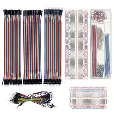 Solderless Electronics Breadboard Jumper Wires Kit 400 830 Tie Point Breadboa...