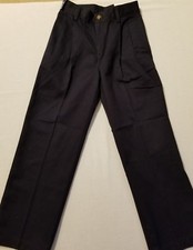 NWT Boys Arrow Pants Size 7x Navy Pleated Adjustable Waist Kids Chino