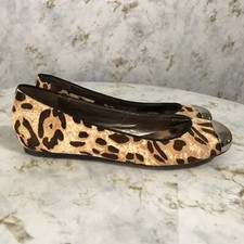 Sam Edelman Women's Size 6M Shoes Brown Calf Hair Leopard Fashion Ballet Flats