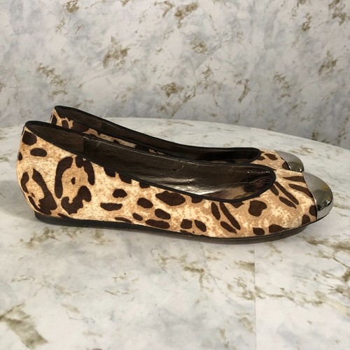 Sam Edelman Women's Size 6M Shoes Brown Calf Hair Leopard Fashion Ballet Flats