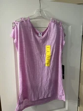 Active Life Cold Shoulder Tee Field Violet   Women's Sz M NWT MSRP$44