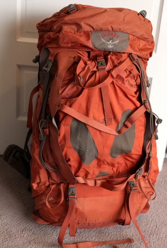 Osprey Xenon 85 Backpack Backpacking Mountaineering Orange Medium Expedition