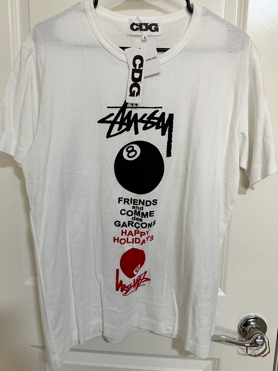 Stussy x Comme des Garcons CDG 8-ball Happy Holidays Shirt Stussy x Comme des Garcons CDG 8-ball Happy Holidays Shirt