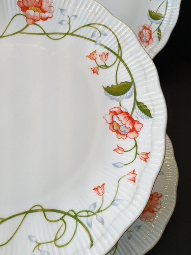3 platos de cena Southington China By Baum Walbrzych Polonia patrón de enrejado - Imagen 3 de 14