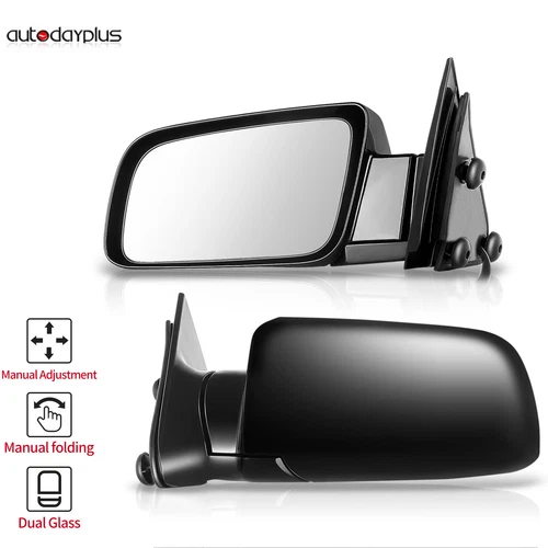Pair Set Power Side Rear View Mirrors For 1988-98 Chevy GMC C/K 92-99 Suburban