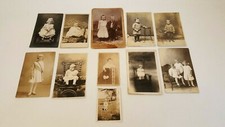 ANTIQUE LOT 11 CHILD PHOTOGRAPHS PORTRAITS 1 CABINET POSTCARDS MH STREUSER