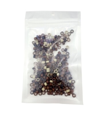 350 Multi Color 5mm Silicone Lined Micro-ring Links Beads Linkies for I Stick...