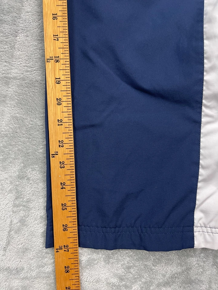 VTG Nike Youth Windbreaker Track Pants Large 14-16 Navy Lined Ankle Zip Y2K - Image 4 of 4