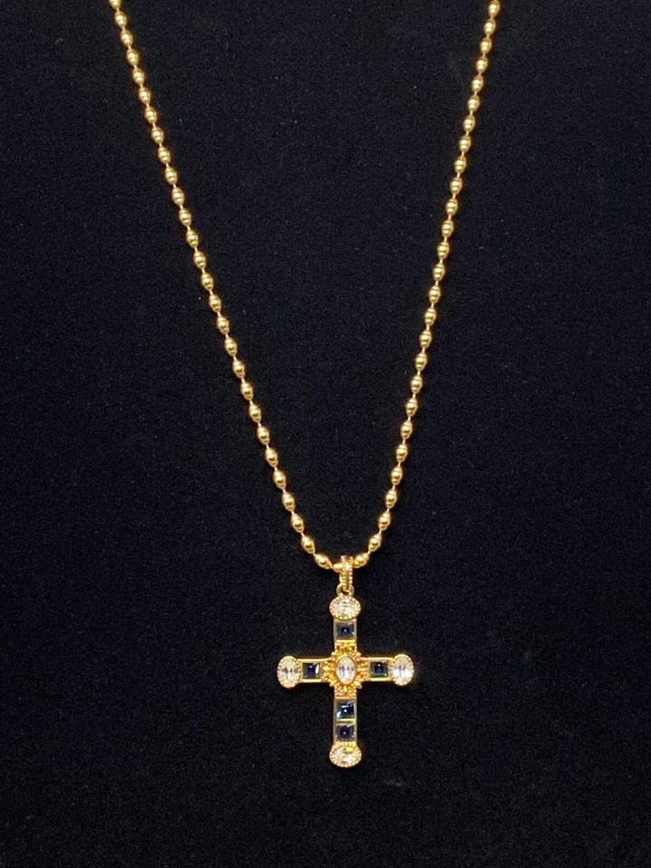 Collar Colgante Cruz 24k YGP Foto 3 de 4