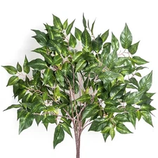 Ficus Tree Branches 23” Long Artificial Greenery Silk Plants Bulk, 4 PCS Set