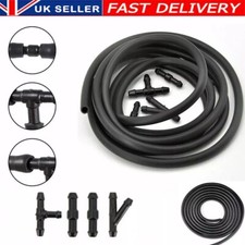 Black Rubber Windscreen Wiper Washer Jet Tube Pipe Hose 200cm with connectors UK