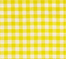 45" Easycare Yarn Dyed Large Gingham Yellow Poly Cotton Fabric by the Yard