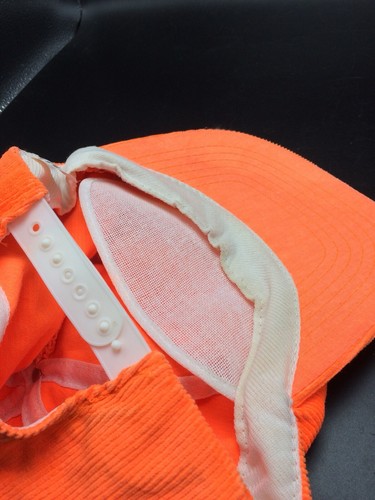 Orange Corduroy Australia Trucker Hat Ball Cap Vtg Snapback Embroidered Taiwan - Picture 5 of 12