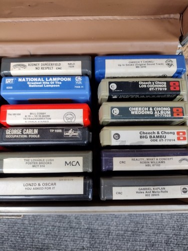 RARE Lot 24 COMEDY 8 Track Tapes in Case Cheech Martin Pryor Carlin SNL Foxx OS - Picture 4 of 14