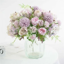 Silk Peony Artificial Fake Flowers Bunch Bouquet Home Wedding Party Decor Hot US