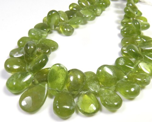 Natural Green Vessonite Gemstone Beads 6x12mm Smooth Pear Gems Beads DIY LC-1349 - Picture 7 of 10