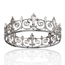 Royal Full King Crown Metal Crowns And Tiaras For Cosplay Prom Party Gifts