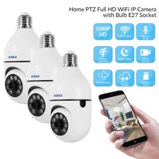 3X 360° 1080P IP E27 Light Bulb Camera wifi IR Night SmartHome Wireless Security