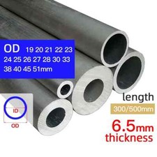 Aluminum Alloy Tube Long Round 6.5mm Thickness 19-51mm OD Straight 300mm 500mm