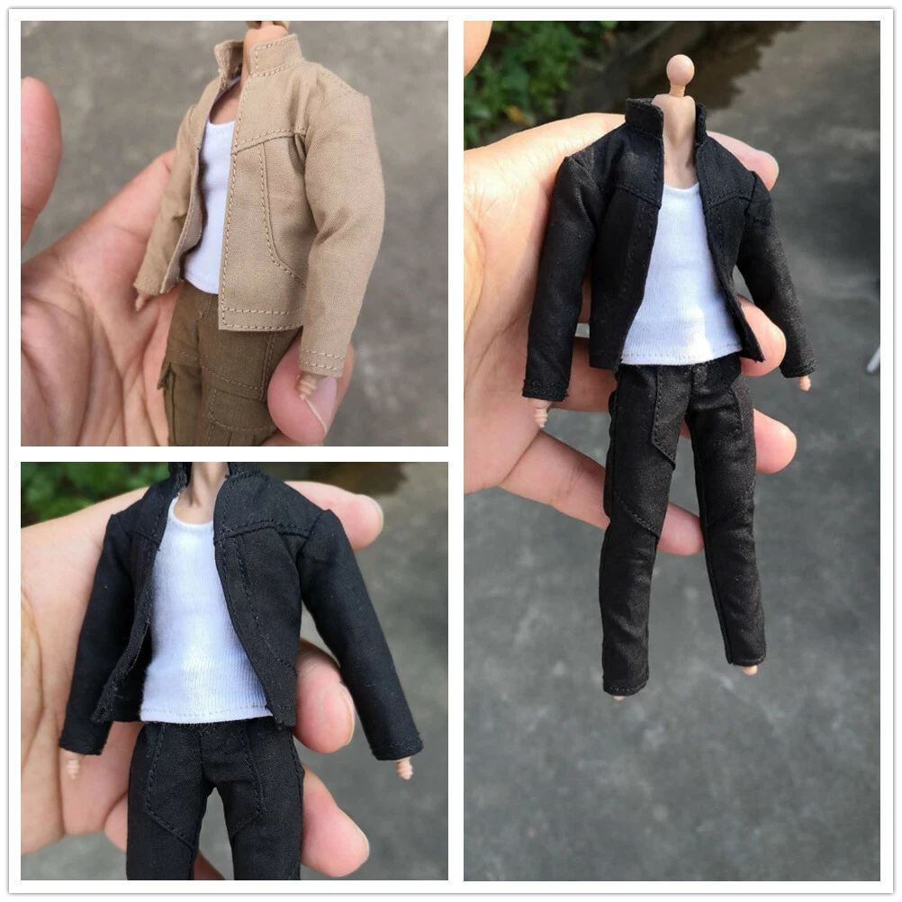 1/12 Scale Male Jacket&Vest&Pants Clothes Set Fit 6''PH Action Figure Doll  Toys