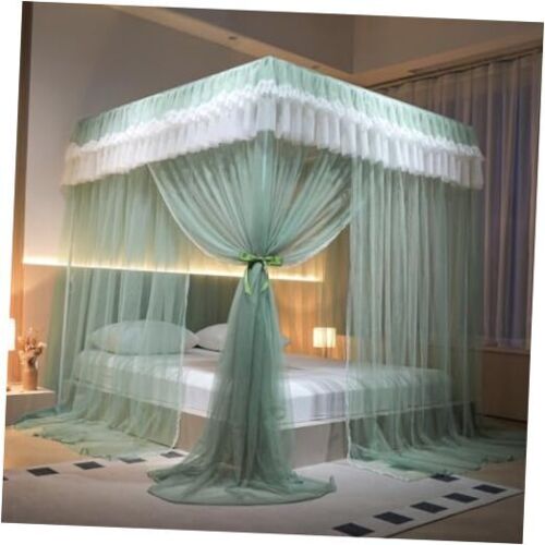 Mosquito Canopy Net for Bed Luxury Canopy Netting 4 Corners Post Bed Full Green