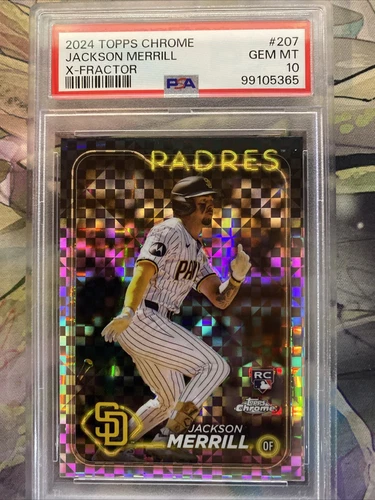 2024 Topps Chrome - #207 Jackson Merrill (RC) PSA 10