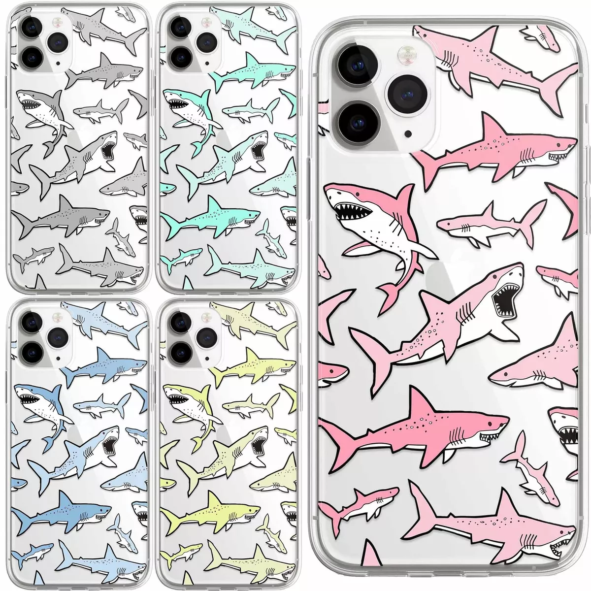 Shark Cartoon Baby Shark Phone Case for Iphone 15 14 13 12 11 ProMax XR 7 8 Plus