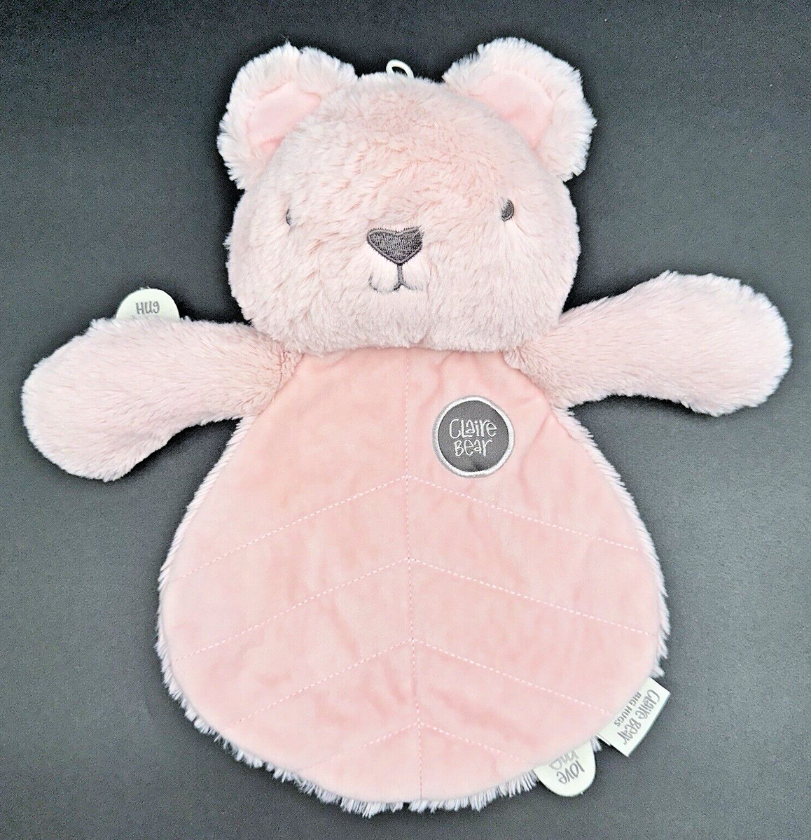 Pink CLAIRE BEAR Big Hugs Teddy Bear Lovey Security Blanket