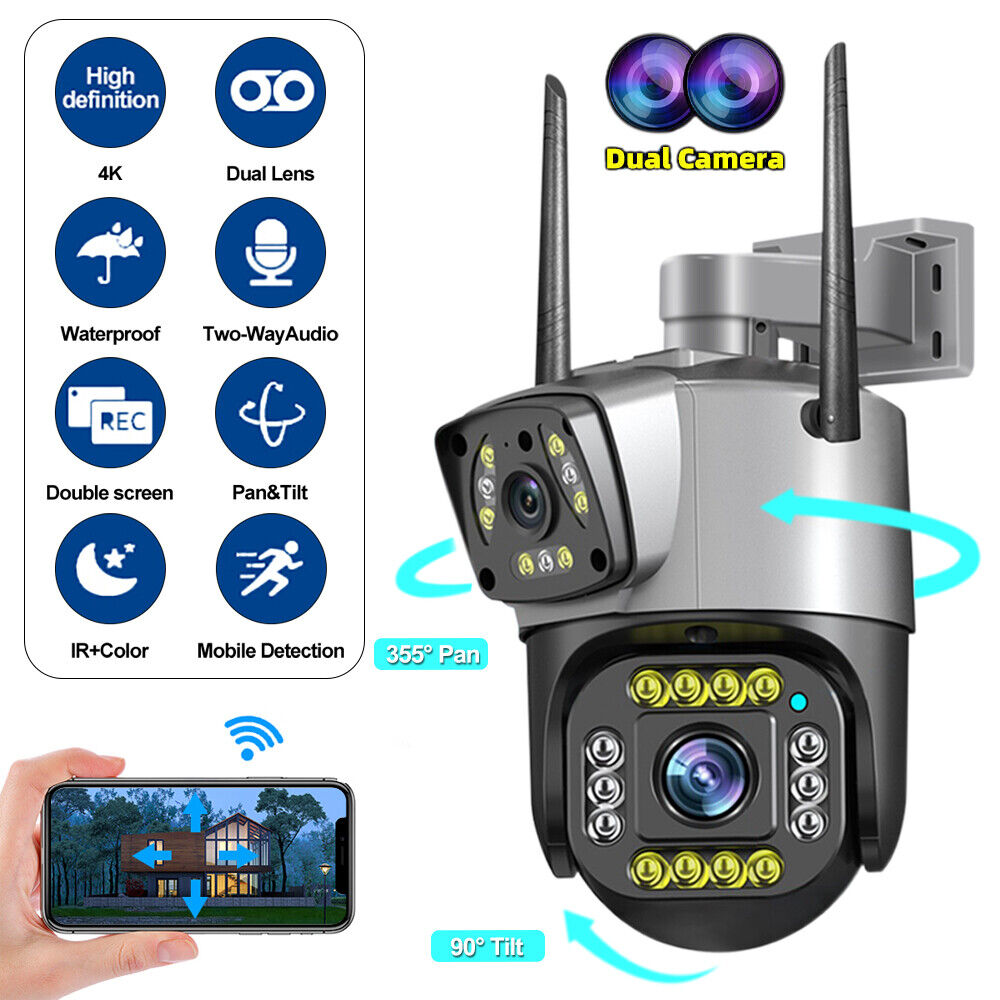 Dual Lens 1080P WiFi IP Camera Wireless Outdoor CCTV PTZ Home Security IR Cam | eBay Dual Lens 1080P WiFi IP Camera Wireless Outdoor CCTV PTZ Home Security IR Cam | eBay
