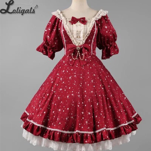 2024 Galaxy in Summer ~ Classic Short Sleeve Lolita Dress by Strawberry Witch - Picture 17 of 20