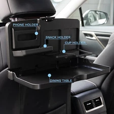 Car Back Seat Folding Table Universal Drink/Food Cup Tray Holder Auto Stand Desk