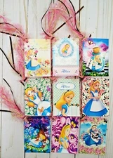 9 Alice In Wonderland~Handmade~Gift Tags~ Scrapbooks~Junk Journals~Crafts