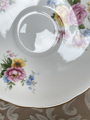 Royal Stafford Light Pink Inside With Rose. Florals Cup Saucer England - Picture 11 of 17