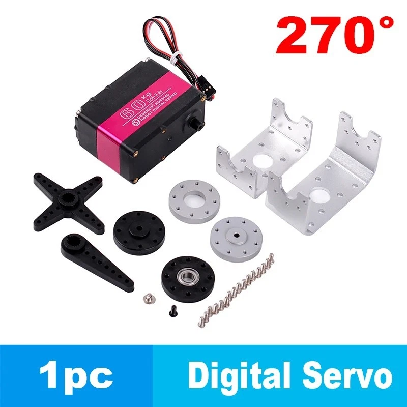 RDS5160 60kg Digital Servo 270° 7.4V High Torque Metallgetriebe mit 18T Arm RC - Bild 3 von 4