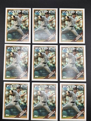 Lot of 9 1988 Topps KEITH COMSTOCK #778 White Letters ERROR Cards Padres