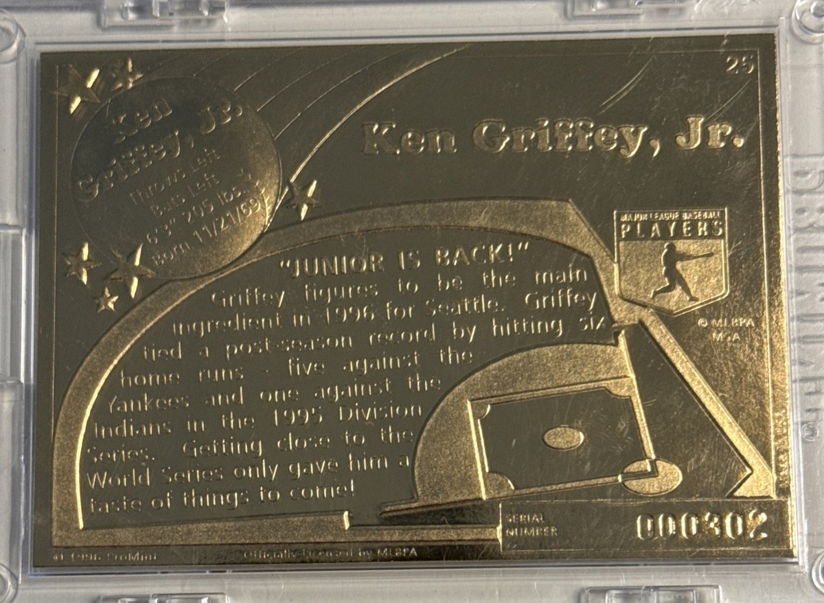1992-98 ProMint 22K Gold - Ken Griffey Jr #25 /50000 for sale
