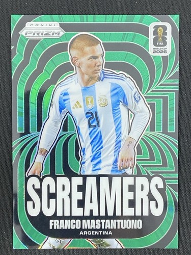 Franco Mastantuono 2026 Panini Prizm FIFA World Cup New Era Green /5 #24