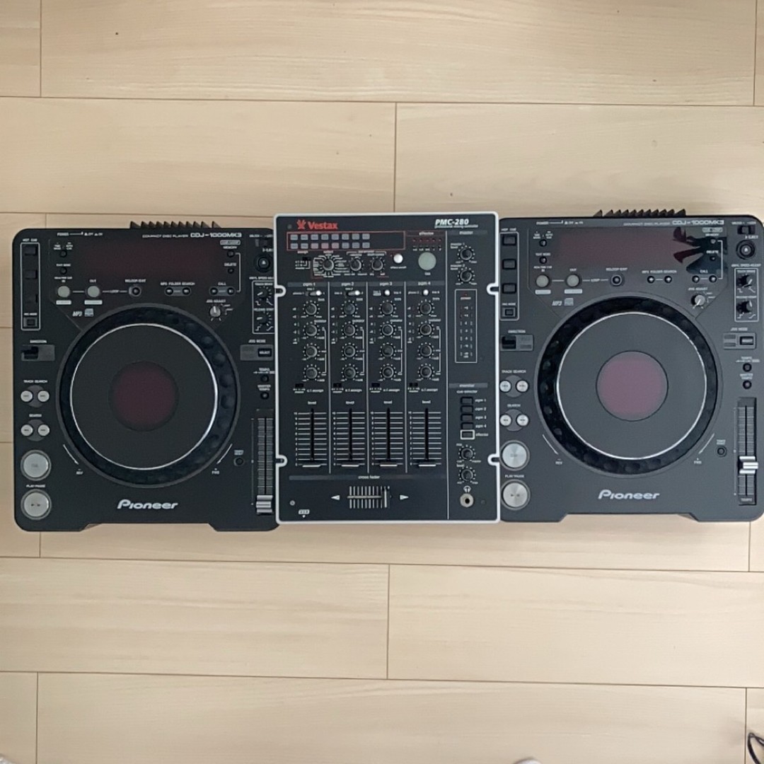 Pioneer DJ CDJ-1000MK3 2set pair & Vestax Mixer PMC-280 Operation