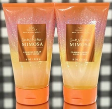 2 Pack~Bath & Body Works SUNSHINE MIMOSA Foaming Sugar Body Scrub 8 oz