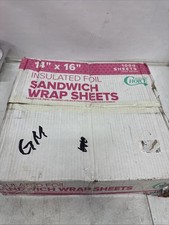 Choice 14”x 16" Insulated Foil Sandwich Wrap Sheets - 1000 Case