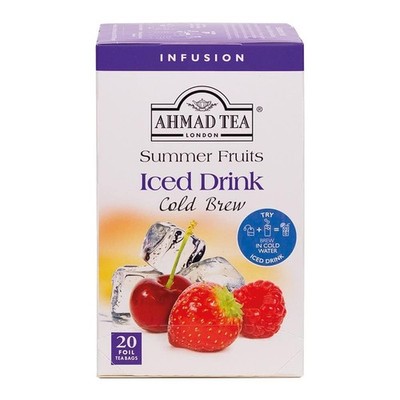 Ahmad Tea Herbal Tea, Cold Brew Summer Fruits Teabags, Iced Tea, 20 ct (Pack of