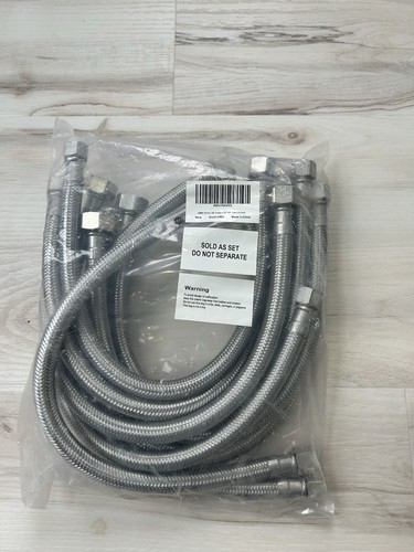 Plumbing Lot 10 pcs 1/2"FIP X 3/8"Comp X16" SS Faucet Supply Connector Lines