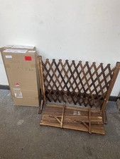 4x 100cm x 80cm Expanding Trellis Freestanding Fence Panels Garden Wooden Extend