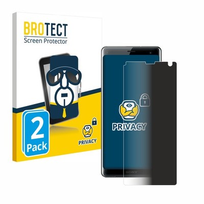 2x Blickschutz Folie für Sony Xperia XZ3 Displayschutz Privacy