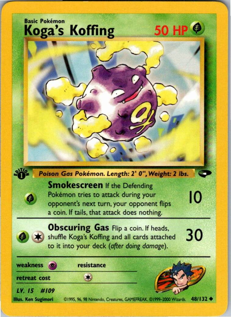 Koga's Koffing (48) Uncommon Gym Challenge 048/132 NM 1st Edition