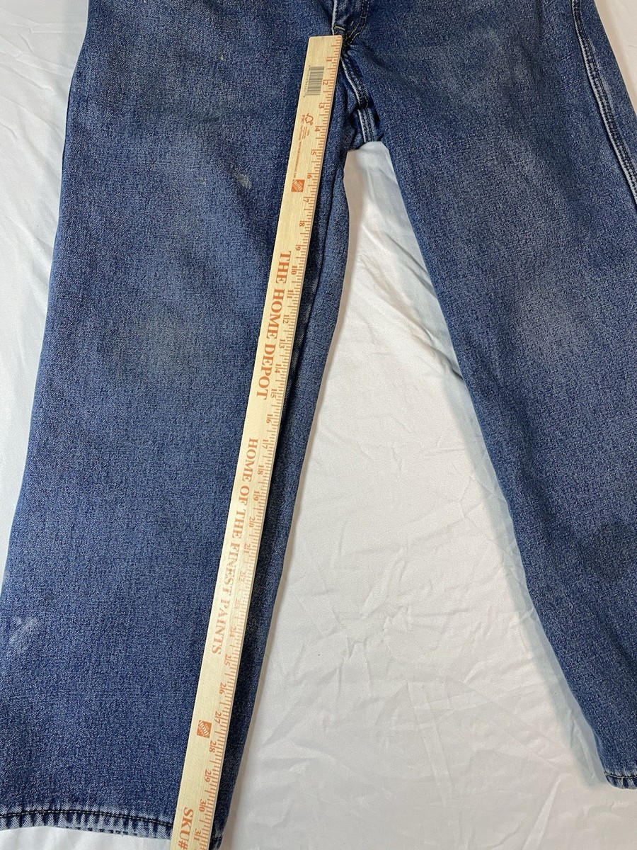 Old Mill Lined Jeans Mens Workwear Denim Distressed Broken-In Rugged Faded 36x32 View 2