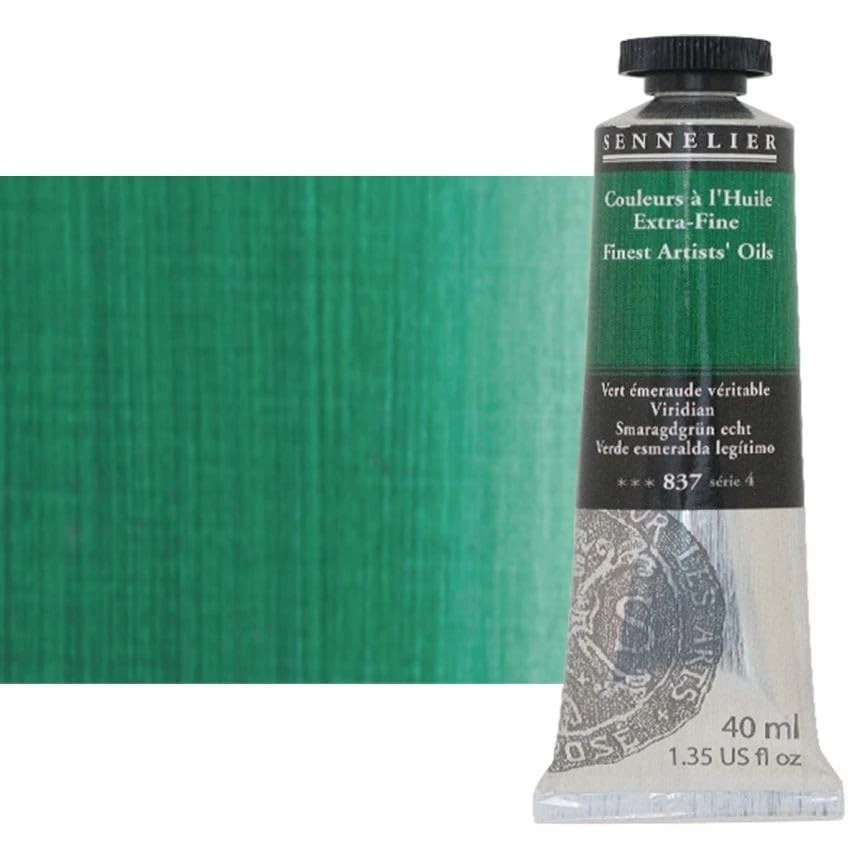 Sennelier Artists Color Oil Paint, 40ml, Viridian S4 - Image 2 of 3