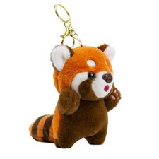 Cute Plush Red Panda Keychains Animal Key Rings Kawaii Keychain Backpacks Cha...