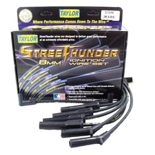 Taylor Spark Plug Wire Set 51049; Street Thunder 8mm Black for 91-00 Jeep 4.0L