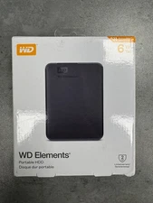 WD 6TB Elements Portable Storage USB 3.2 Gen 1/USB 3.0 (USB 2.0 compatible) NEW